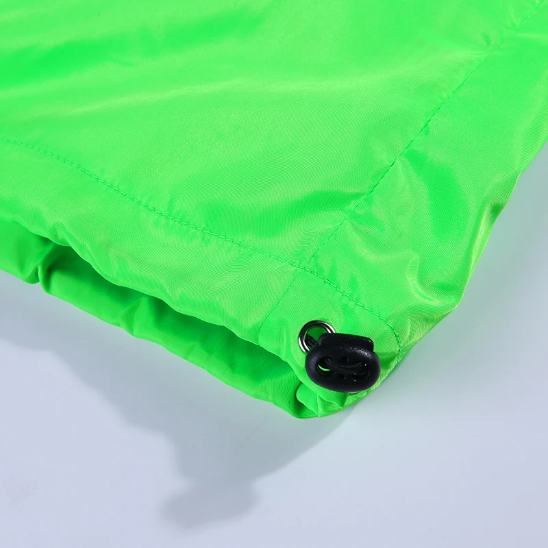 Goocheer Neon Green/женская Повседневная ветровка на молнии с пряжкой и длинным рукавом, новая модная уличная одежда, эластичное пальто с завязками