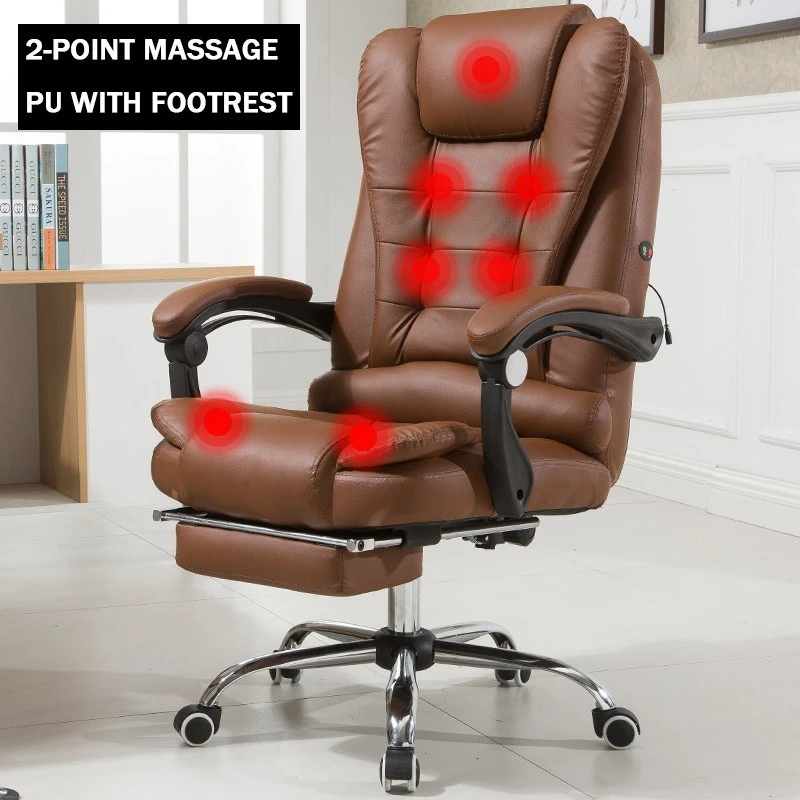 Brown7 with footrest Новое поступление, простое модное компьютерное домашнее офисное кресло эргономичного дизайна, кресло для отдыха, крепкое вращающееся кресло из алюминиевого сплава - Цвет: Brown7 with footrest