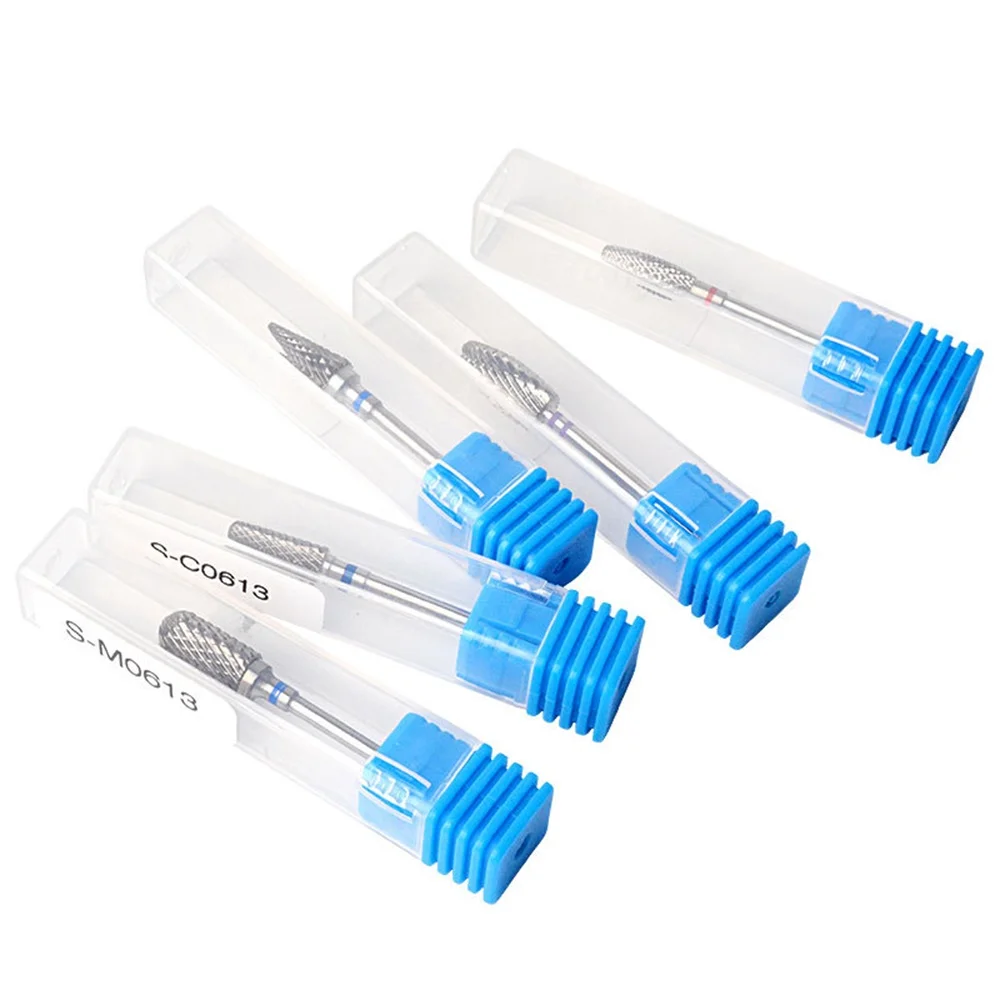

1Pcs Blue Nail Cone Tip Tungsten Steel Drill Bits Electric Cuticle Clean Rotary for Manicure Pedicure Grinding Head Sander Tool