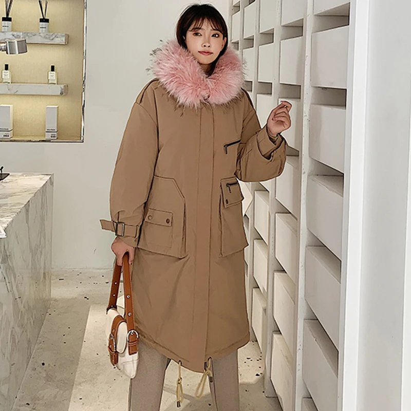 

Winter Jacket Women Thick Warm Fur Hooded Parka Cotton Coat Outwear Women Long Parkas Jackets Coats Overcoat