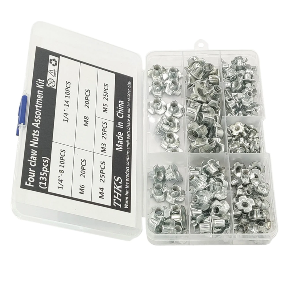 

135 шт., Т-образная гайка M3 M4 M5 M6 M8 из углеродистой стали