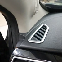 for mg gs 2015 2016 2017 abs matte chrome car front small air outlet decoration cover trim sticker car styling accessories 2pcs