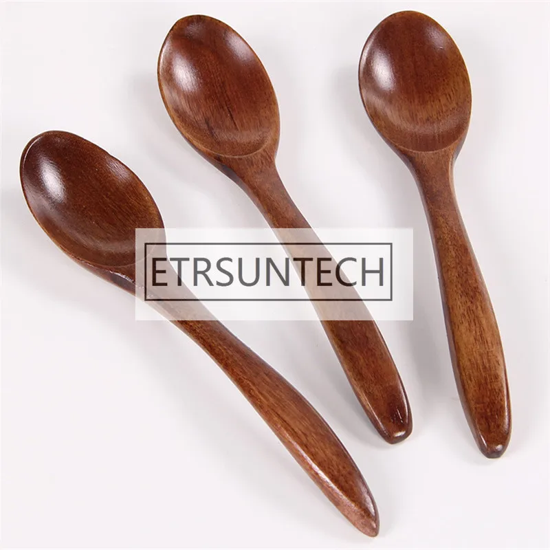 100pcs Wooden Soup Spoons Large Long Handled Spoon Kids Tea Coffee Kitchen Tableware Free Shipping | Дом и сад