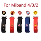 Спортивный ремешок для Xiaomi Mi Band 6, 5, 4, 3, силиконовый браслет для Xiaomi Mi Band 3