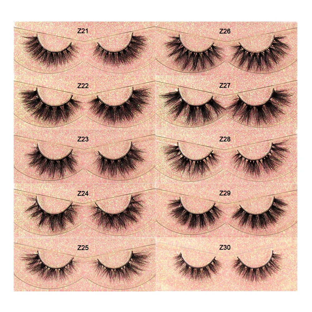 Норковые ресницы накладные короткие нечистоплотные натуральные пушистые