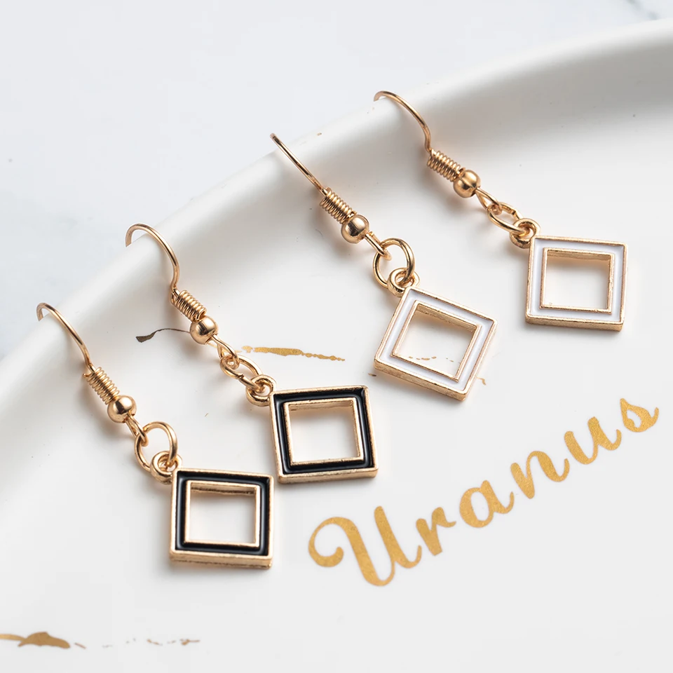 Романтические милые минималистичные корейские серьги в форме геометрических