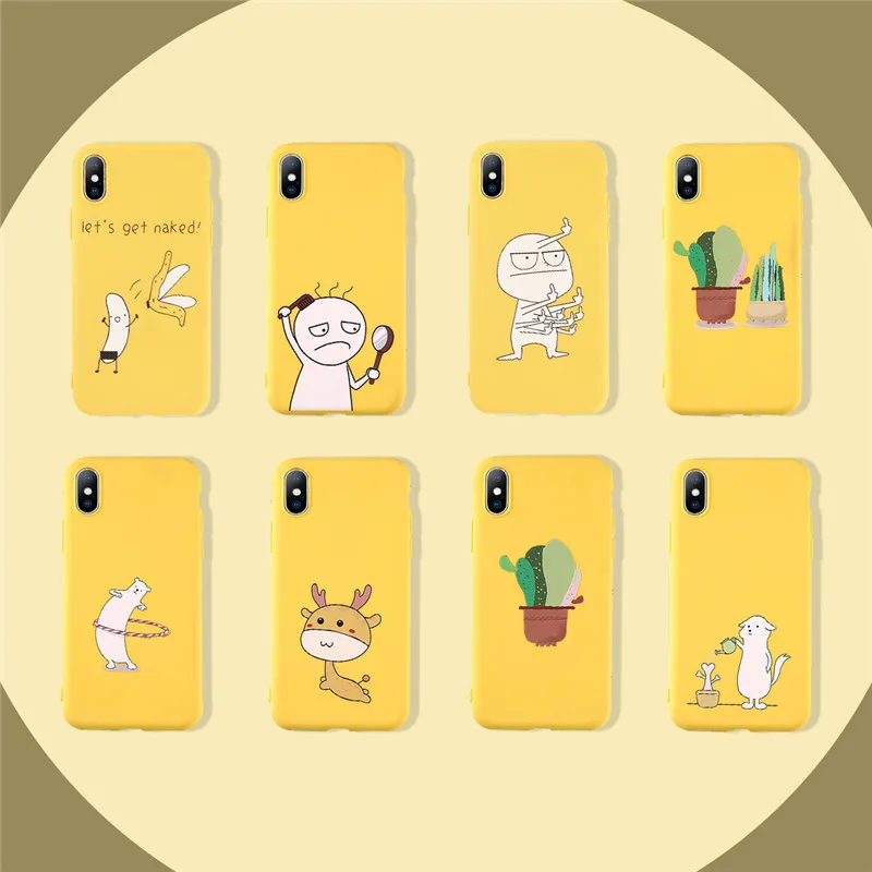 Чехол для телефона KJOEW с мультяшным жирафом Apple iphone X XS Max XR 6S 6 7 8 Plus милый чехол