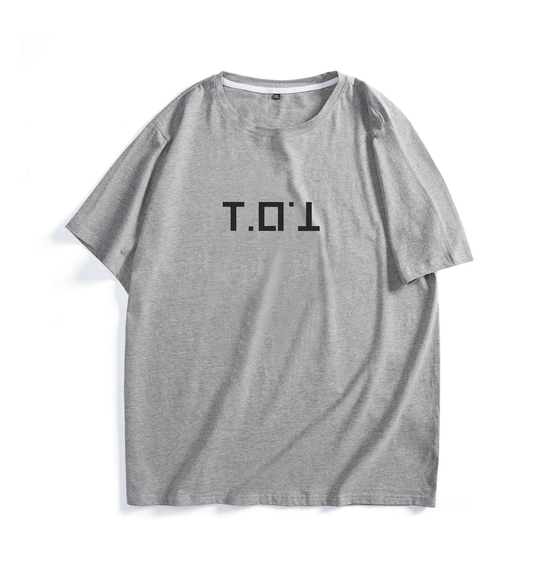 

2021 Summer Letter Print Oversized T Shirt Loose Men T-shirt Fat man Tops Crew Neck Cotton Casual Tee Shirt Clothes