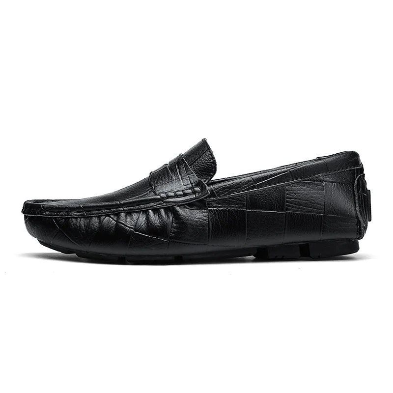 Мужская обувь из натуральной кожи повседневная Элитный бренд 2019 мужские лоферы