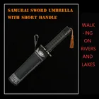 Меч катана короткая ручка полностью автоматическая три складной зонт Для Мужчин's зонт-кинжал ручка для творческих личностей тренд Для мужчин зонтик