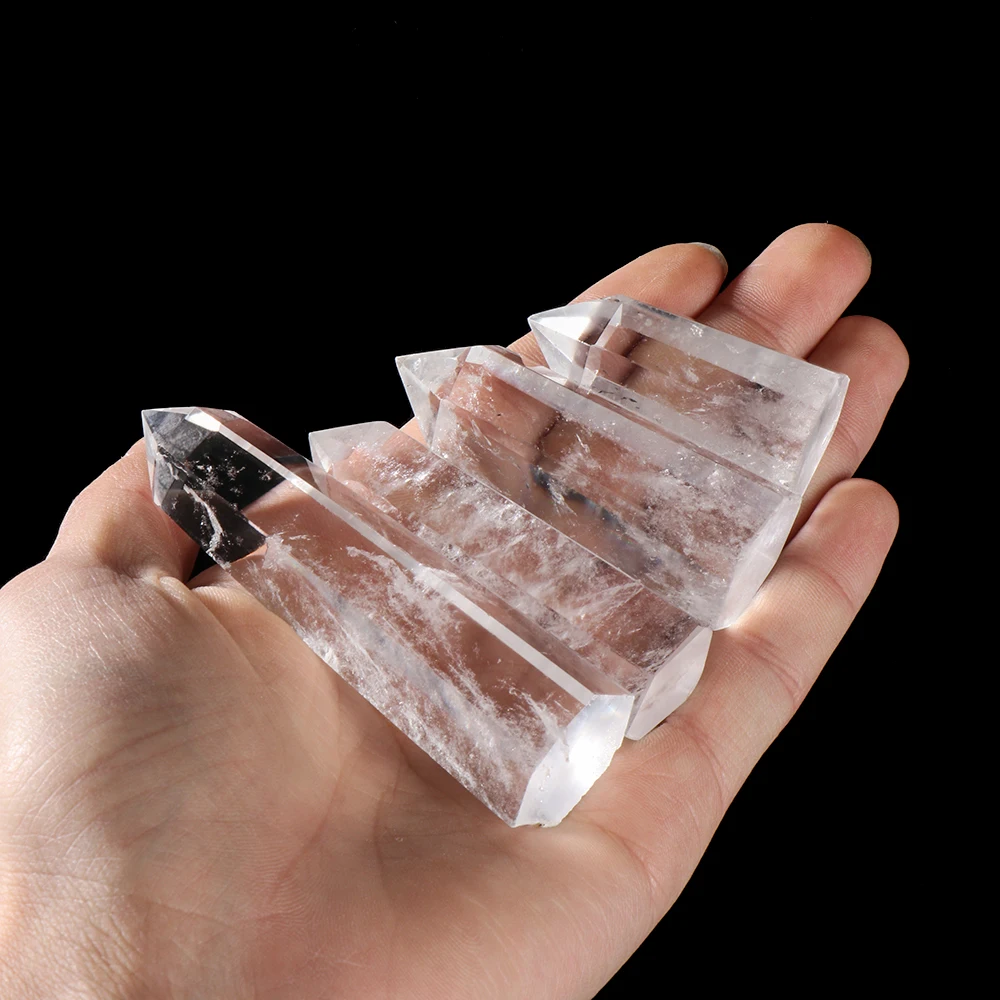 Модная Натуральная прозрачная кварцевая колонна кристаллическая палочка