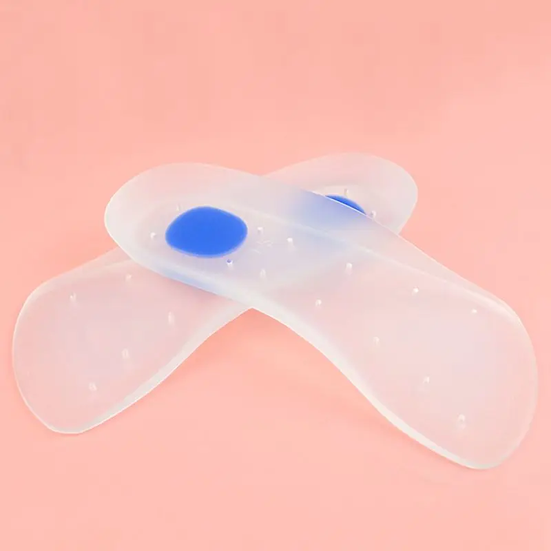 1 Pair Shoe Pad Heel Pads Cushion Silicone Soft Arch Support 3D Shock Absorb Breathable Insole Comfortable Orthopedic Feet Care