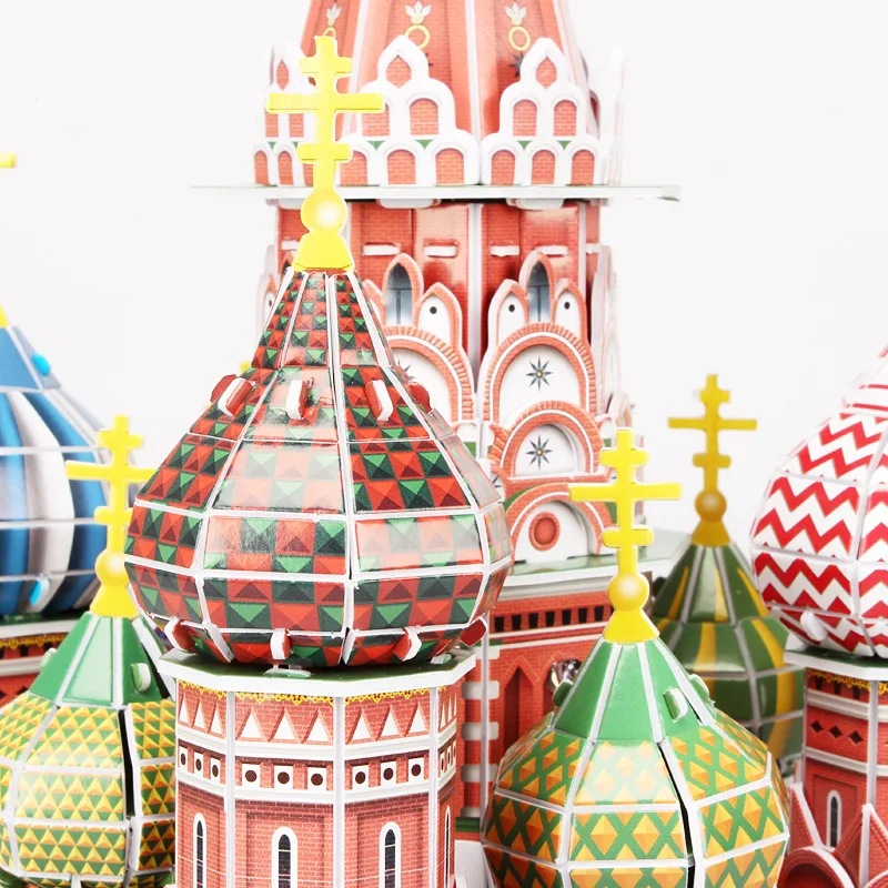 3D головоломки собор России здание архитектуры церкви наборы моделей игрушки для