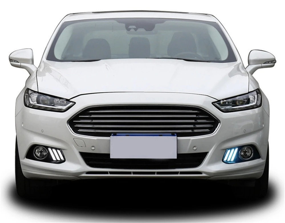 1 комплект для Ford Mondeo Fusion 2013 желтое реле сигнала поворота водонепроницаемый автомобильный DRL светодиодный светильник дневного света
