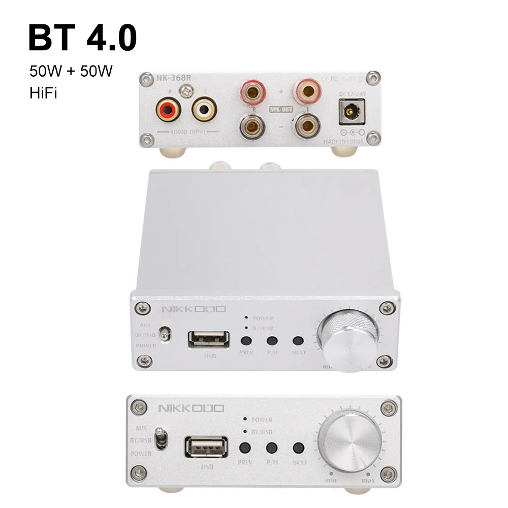 NIKKODO усилители цифровой аудио усилитель мощности BT 4 0 Мини HiFi приемник Amp
