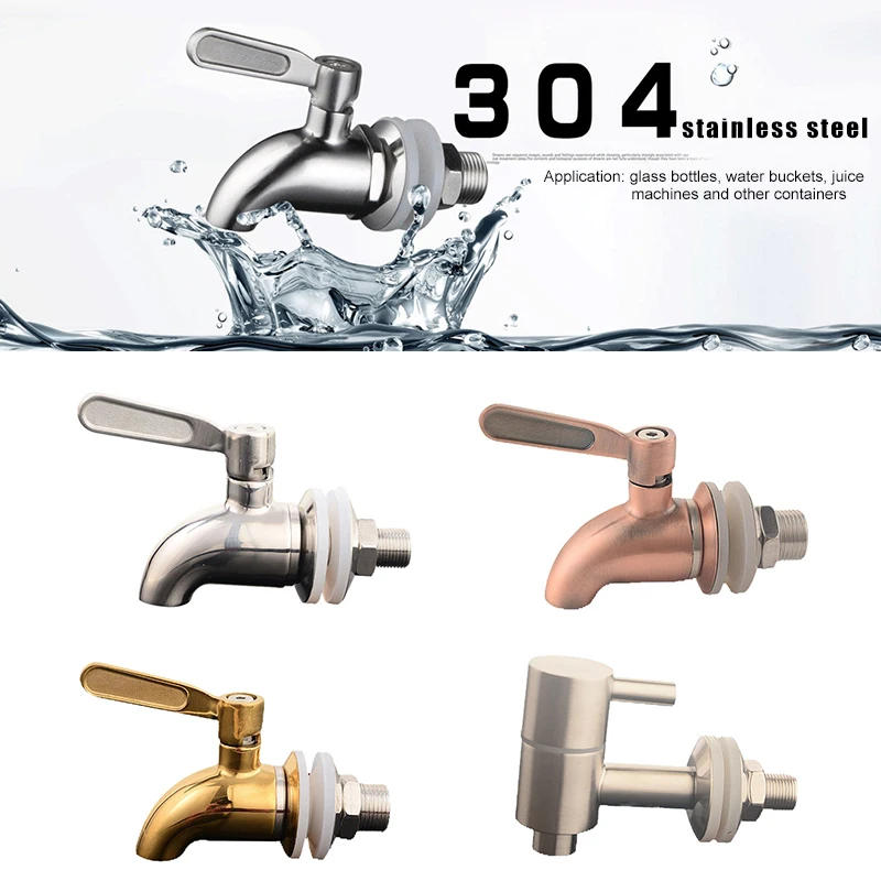 

12mm/16mm Lead Free Beverage Wine Barrel Faucet Drink Dispenser Tap Spigot Water Stainless Steel Coffee Juice Taps Bar Supplies