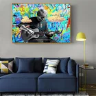 Певица звезда Эд Ширан Искусство Холст Живопись персонаж граффити Искусство Плакат и печать Куадрос Настенная картина для комнаты украшение дома