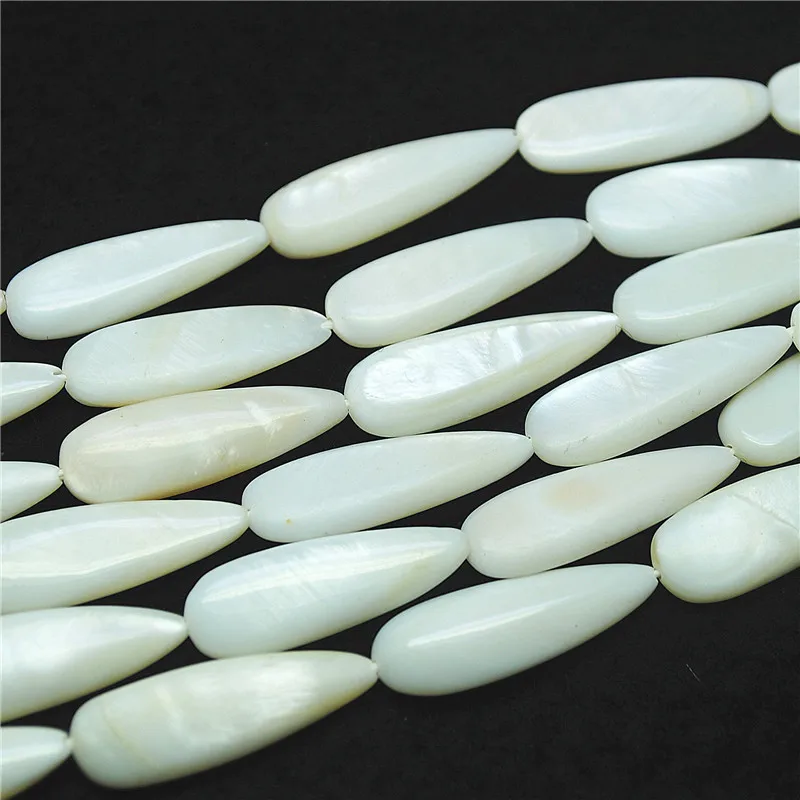 13PCS Nature Mother Of Pearl String 10x30MM Long Women's Earring Teardrop Shape Good Quality Free Shipping Wholesale Price | Украшения