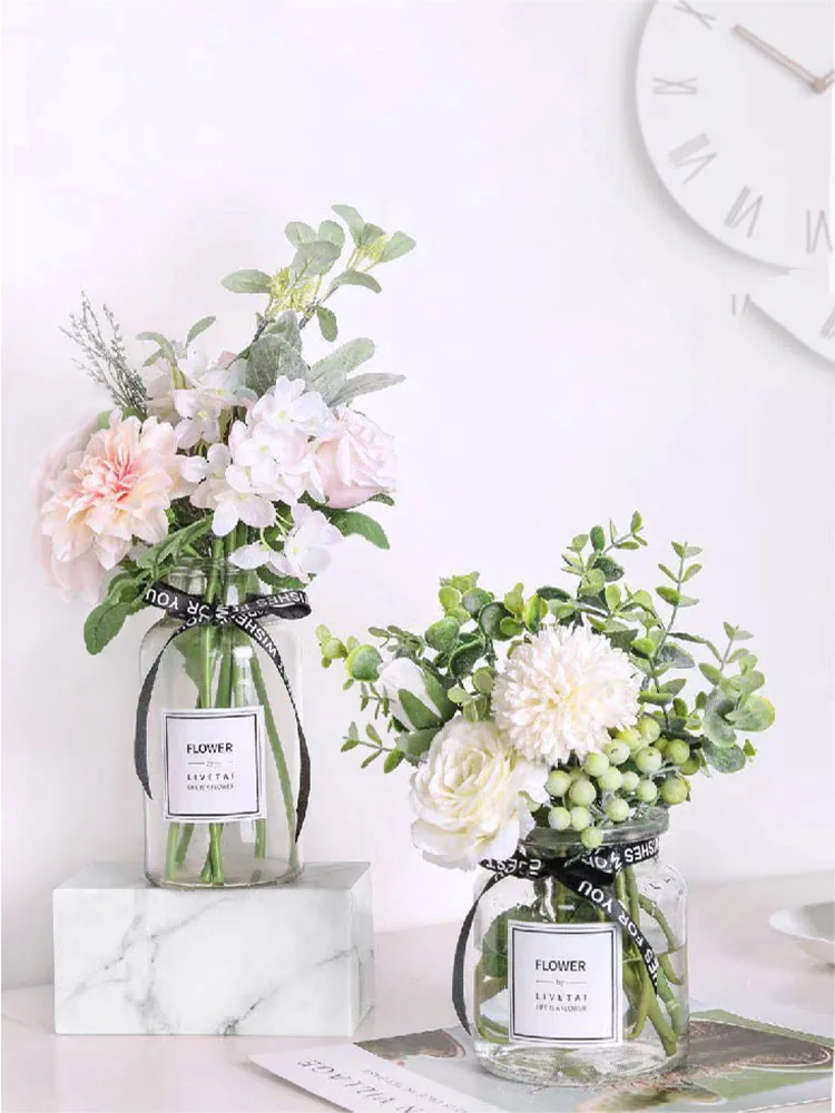 Ваза из прозрачного стекла в скандинавском стиле для гидропоники Современная