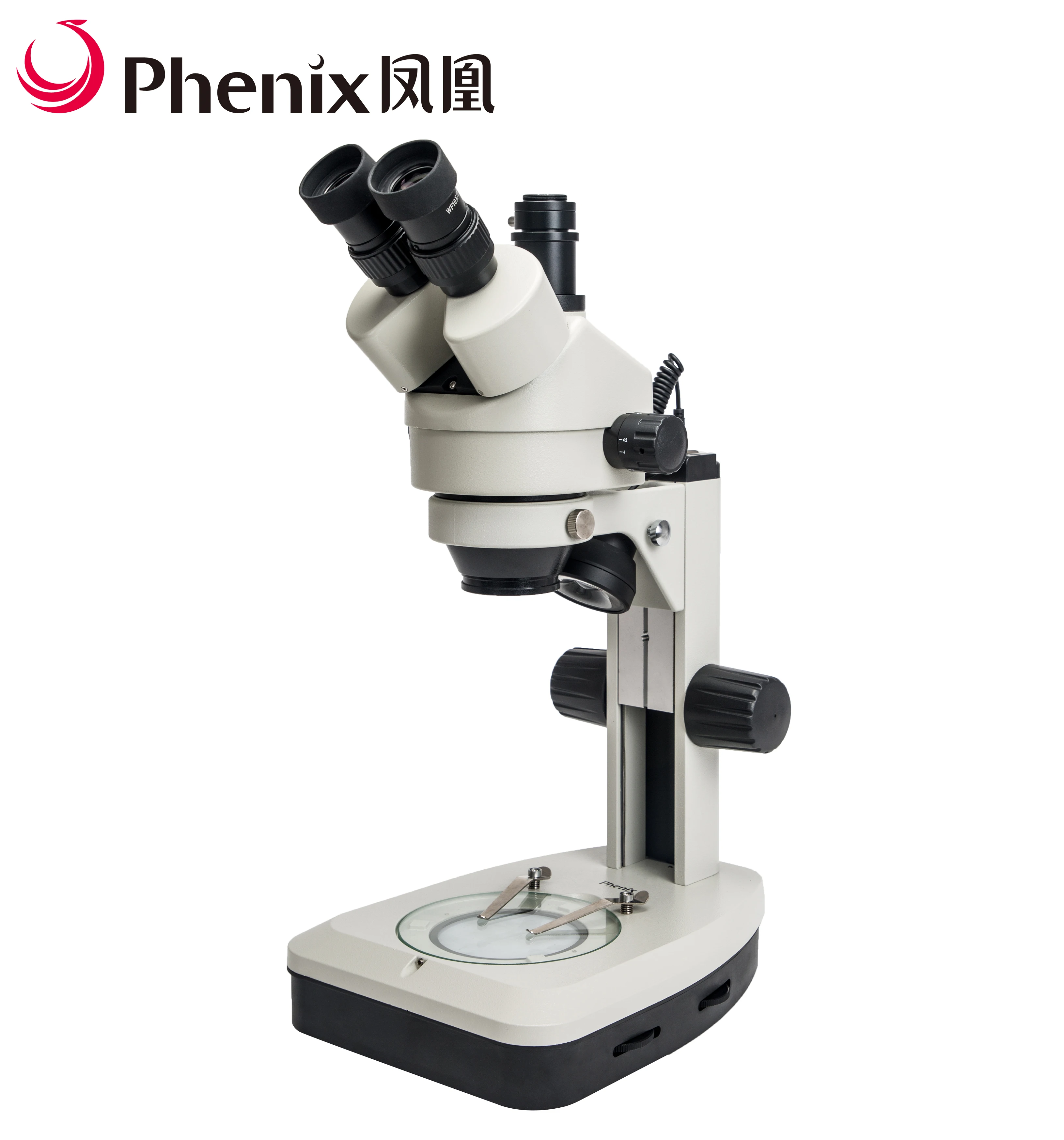 

Phenix 7X-45X Trinocular zoom stereo microscope china for machinery electronics, instrumentation
