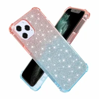 fashion gradient color bling glitter powder case cover for iphone 12 mini 11 pro xs max xr x 8 7 plus se shockproof soft case