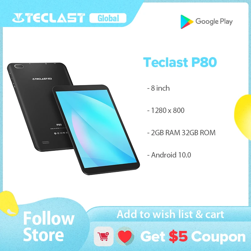 Teclast P80 8 ''IPS 1280x800 планшетный ПК с системой андроида и 10. 0 OS Allwinner A133 Процессор