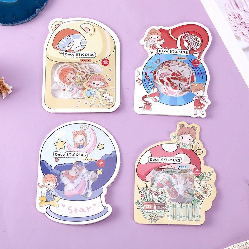40 шт./лот бумажный стикер для маленькой девочки декоративный дневник записная книжка планировщик наклейка