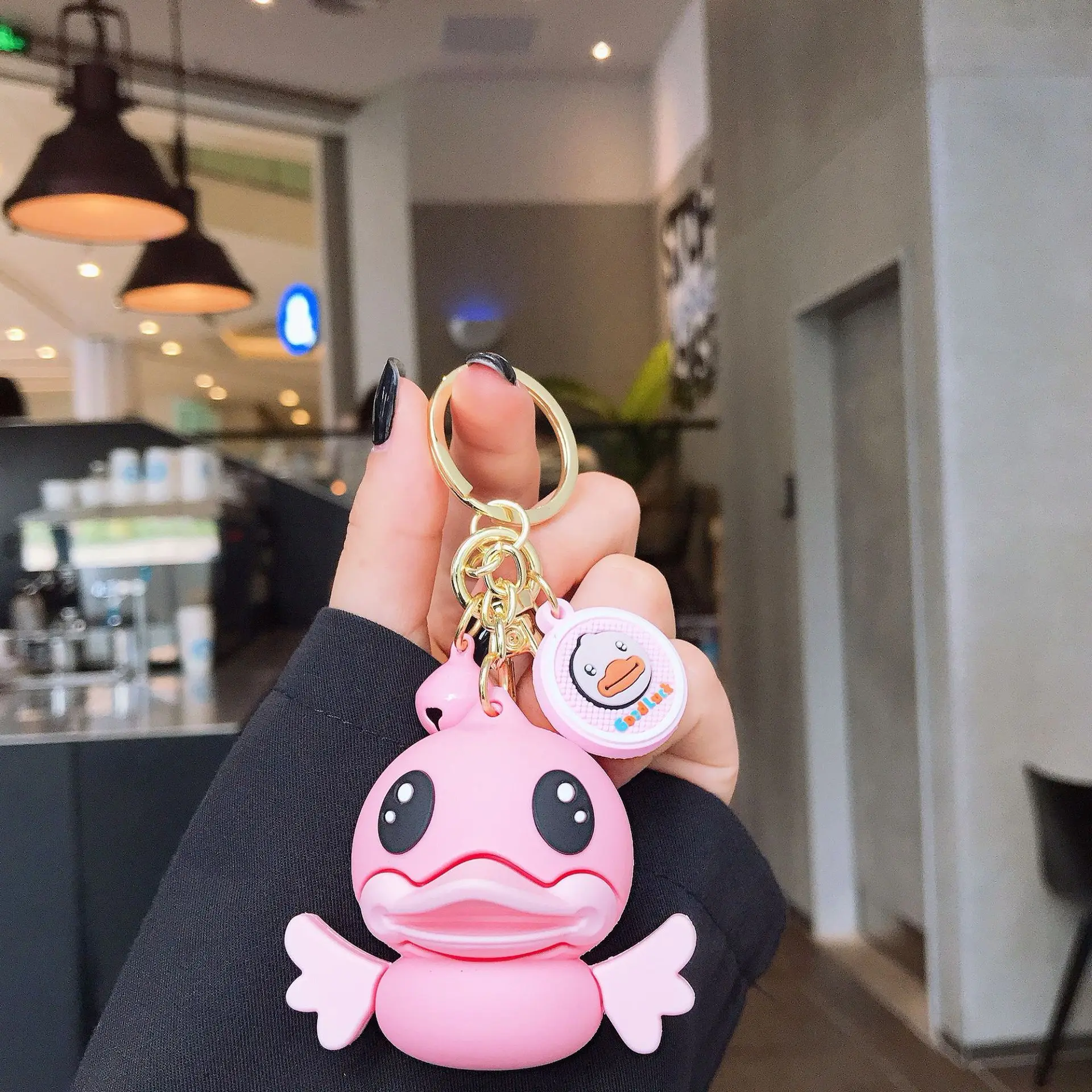 

Cartoon Flying Duck Keychains Creative Animal Wing Duck Key Chain Pendant For Girl Bag Keyring Gifts Lovers Gift Bag Pendant