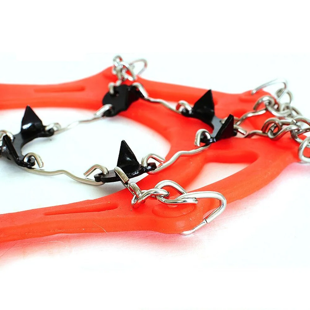 

8-Teeth Crampons Portable Climbing Non Slip Shoe Cover Studs Ice Gripper Antiskid Snow Shoes Cleat Outdoor Accessories 35-45