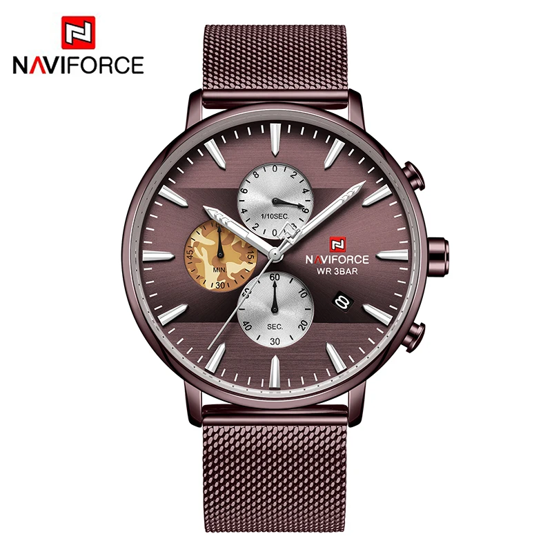 CECE NAVIFORCE, мужские часы, лучший бренд, модные, Роскошные, нержавеющая сталь, хронограф, спортивные, водонепроницаемые, кварцевые, мужские часы, Relogio Masculino - Цвет: CECE