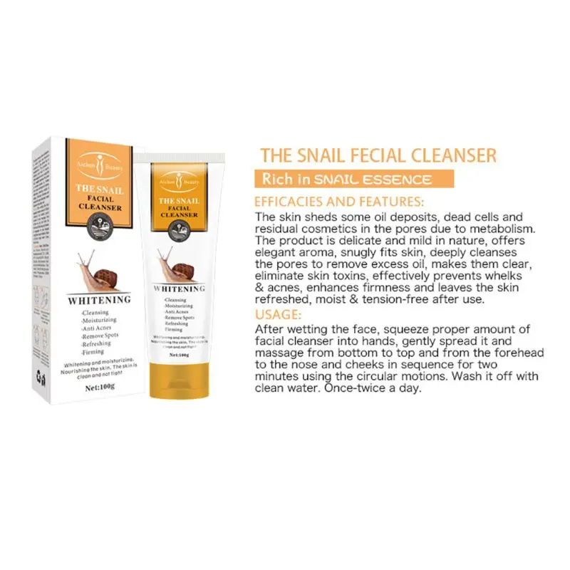 Мягкое очищающее средство для лица с экстрактом улитки 100 г|Чистящие средства| |