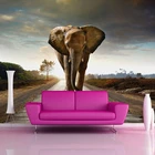 Фотообои на заказ с изображением слона, 3D Самоклеящиеся водонепроницаемые обои для гостиной, спальни