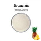 Бромелин, 200000 активность, натуральный стебель ананаса, сок, ананас, фермент, растительный источник, пищевой
