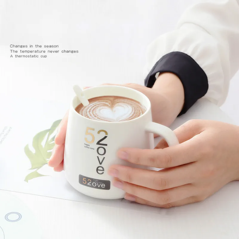 Портативные керамические кружки с гладкой поверхностью и теплая чашка Подогрев