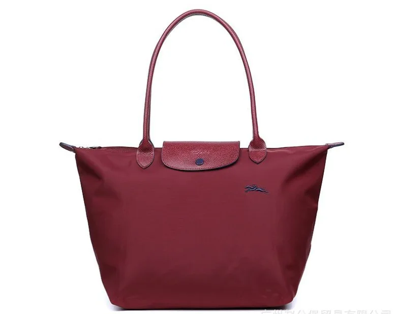 

70th Anniversary Nylon Folding Dumpling Bag Tote Embroidered Wrist Large and Medium Portable Leather Shoulder Bag