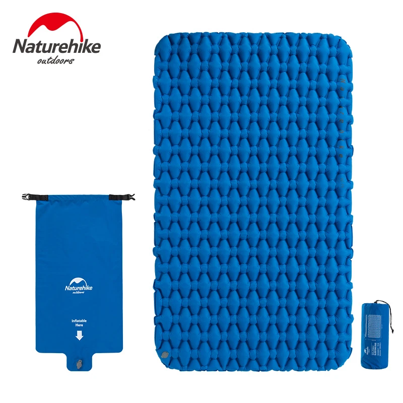 Naturehike Camping Couple Mattress Portable Inflatable Mat Folding Bed Camping Mat Outdoor Double Sleeping Pad Air Mattress