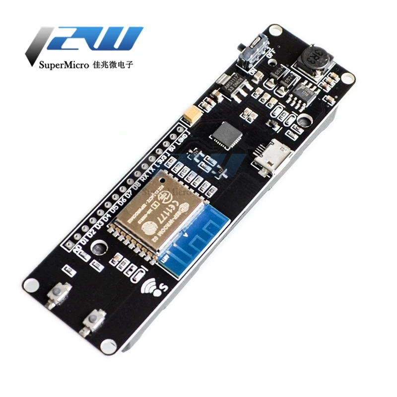 D1 ESP-Wroom-02 Nodemcu ESP8266 мини-модуль Wi-Fi 18650 PWM I2C материнская плата для перезаряжаемой