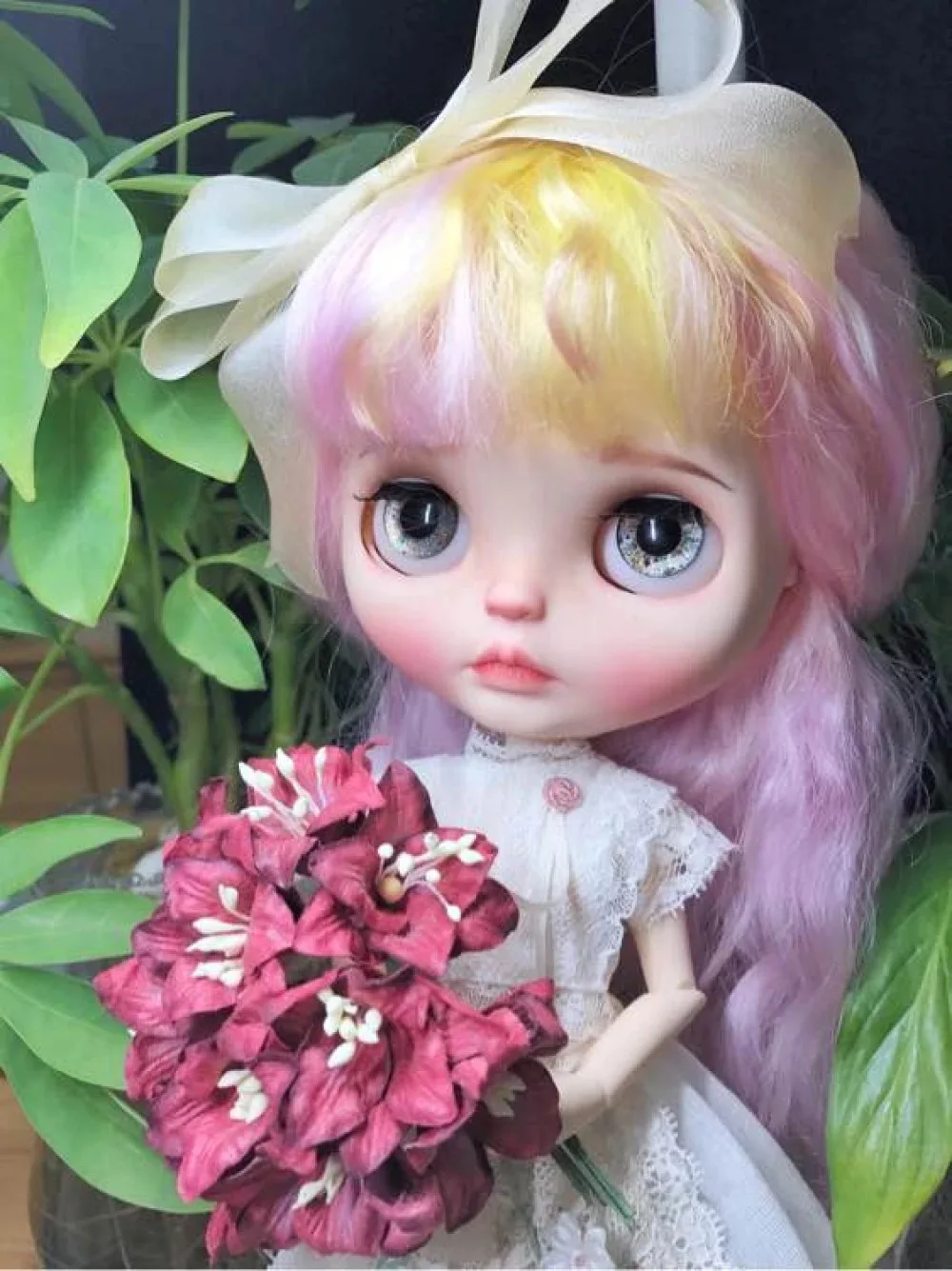 Шарнирная кукла blyth ICY 19 с макияжем лицом белой кожей волосами подарок для девушки