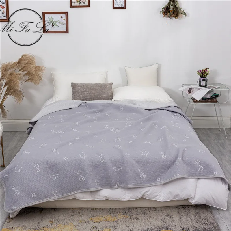 Хлопковое одеяло с геометрическим рисунком летнее стеганое пододеяльник для