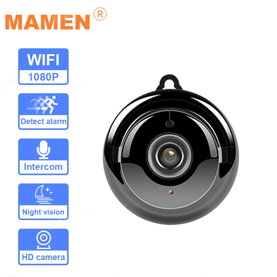 Мини камера V380 Wifi IP HD 1080P Беспроводная внутренняя ночное видение двухстороннее