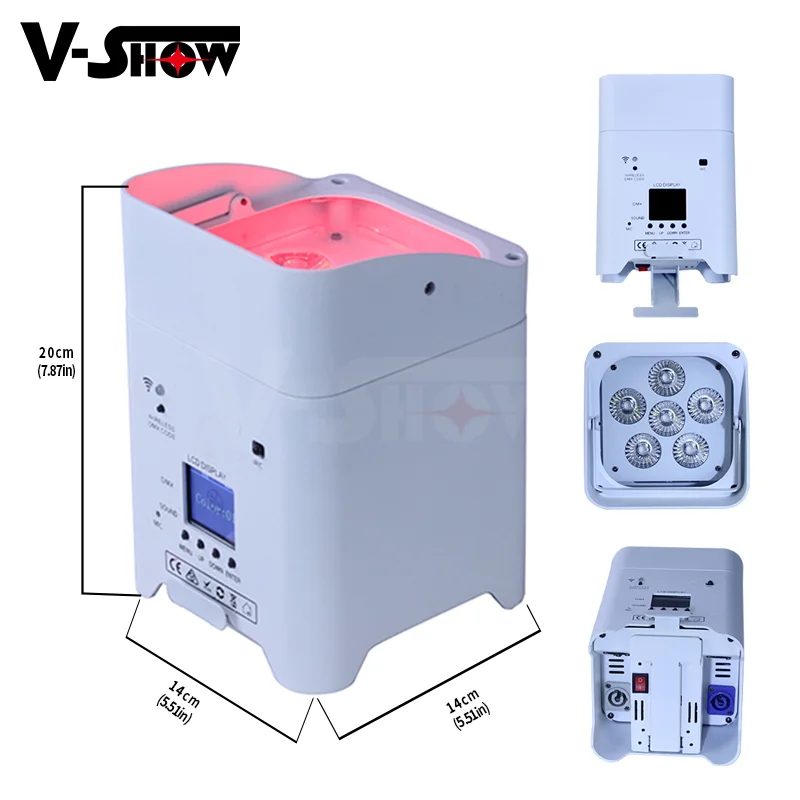 8 шт с зарядом чехол Батарея Беспроводной СВЕТОДИОДНЫЙ торшер Dmx Wi-Fi пульт для