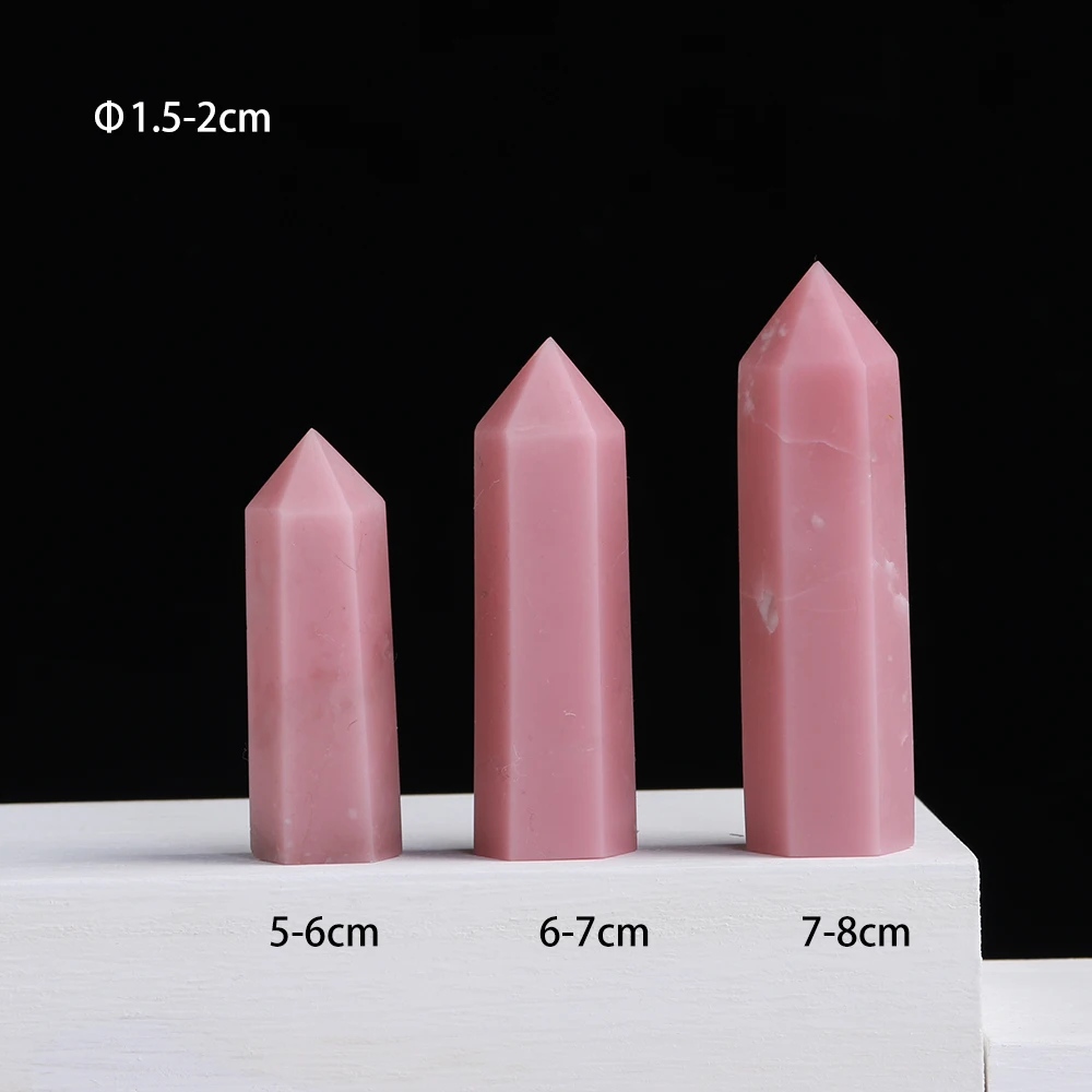 5-8 см натуральный розовый Опаловая точка с украшением в виде кристаллов башня