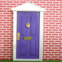 wood 112 scale dollhouse miniature fairy door knocker doorplate lock key decor