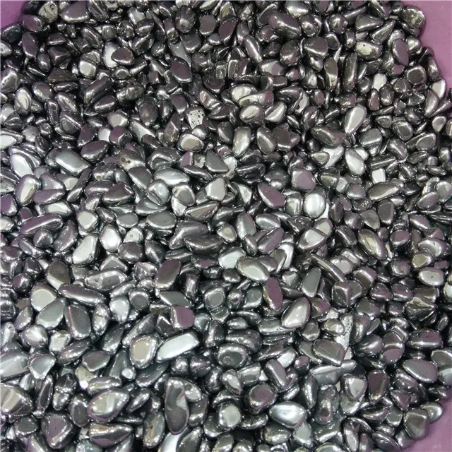 50 г Титан серебро из камня гематит гранулированный камень для украшения дома |