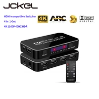 hdmi compatible switcher 4k 2160p 60hz hdr 4 in 1 hdmi compatible switch 3 5mm jack arc ir control for ps3 ps4 hdtv projector
