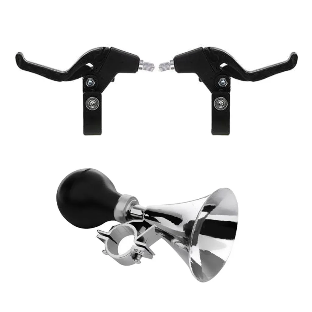 Дети детей велосипед Squeeze Рог кольцо колокол цикл гудок + тормозные рычаги набор