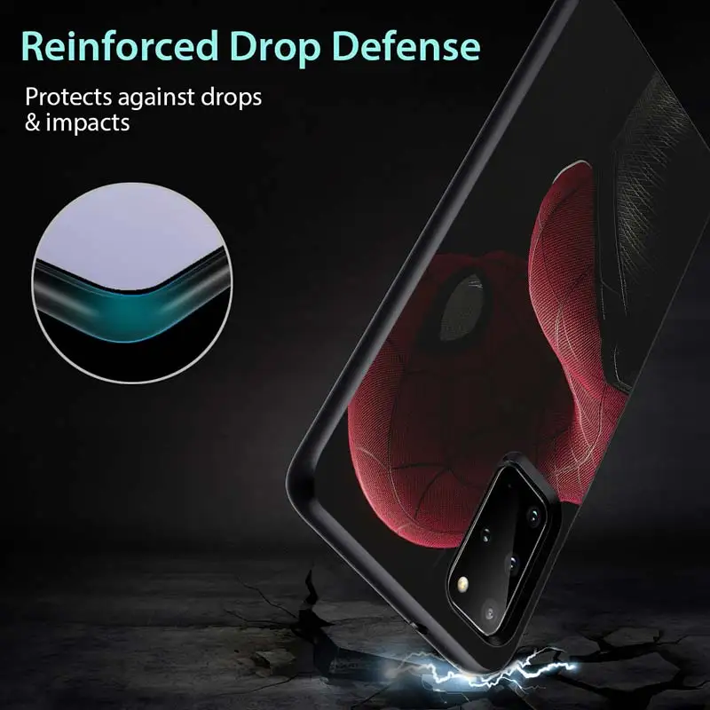 

Marvel Spider-Man for Samsung Note 8 9 10 20 M02 M10 M10S M20 M21 M30 M31 M31S M40 M60S Ultra Plus Black Phone Case