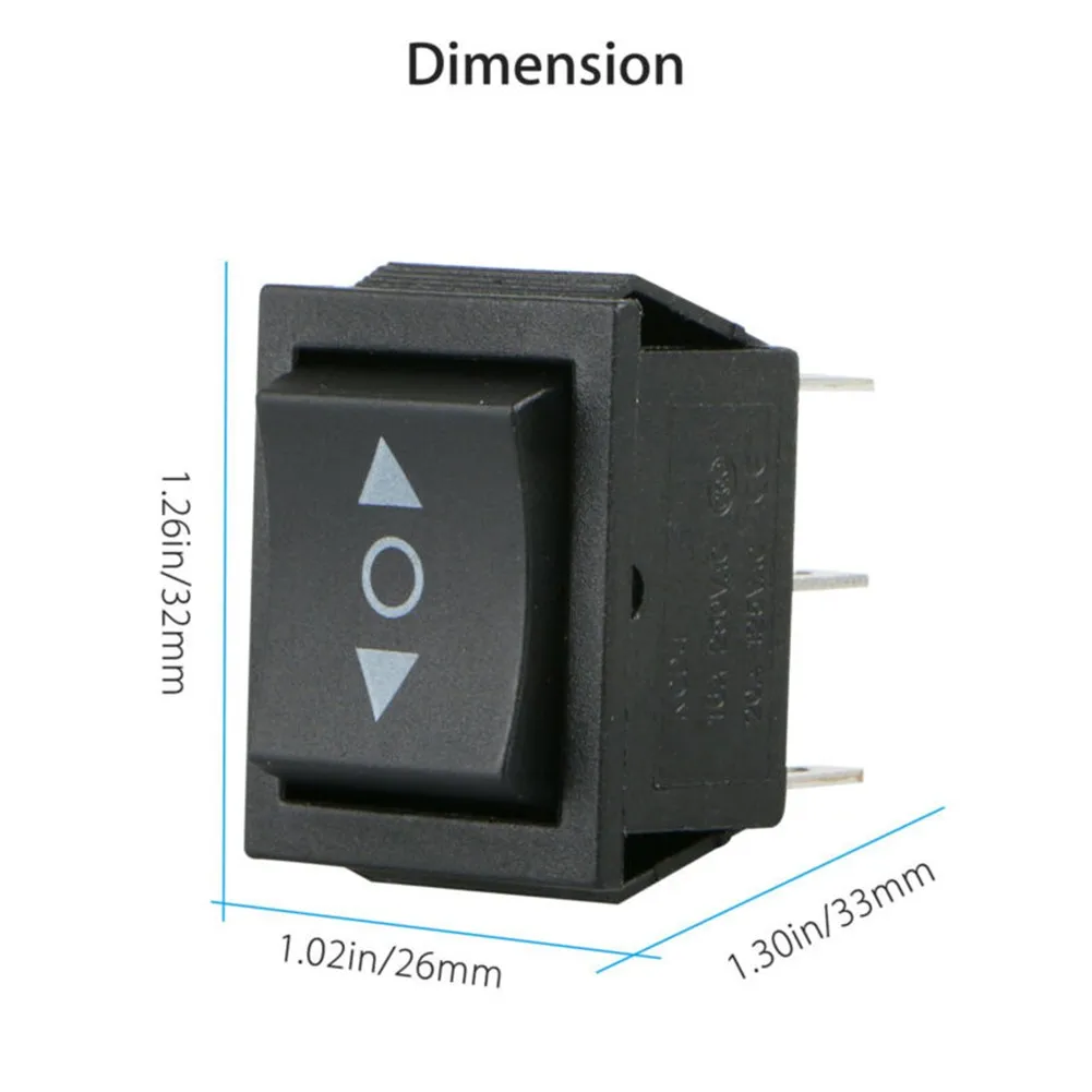 

4pcs 6 PIN DPDT Double Pole Double Throw 12V Momentary Rocker Switch Heavy Duty Rocker Switch For Car Window Sunroof
