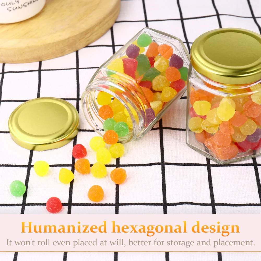 

HEMOTON 10pcs Jam Jars Glass Spice Jars Portable Useful Honey Jars for Home Kitchen Wedding Favors 180ML
