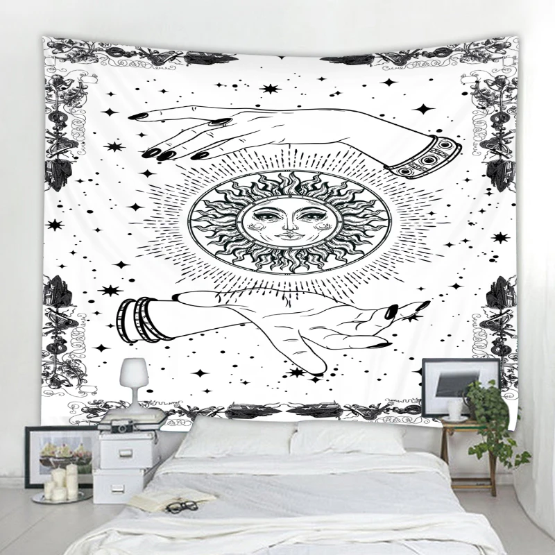 

Sun Moon Mandala Tapestry Wall Mount Tarot Witchcraft Tapestry Tapiz Psychedelic Tapestry Wall Mount Home Decoration